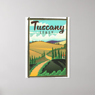 Tuscany Italy travel poster Canvas Print