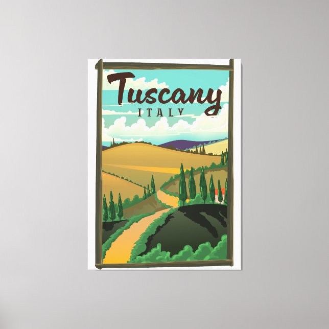 Tuscany Italy travel poster Canvas Print (Front)