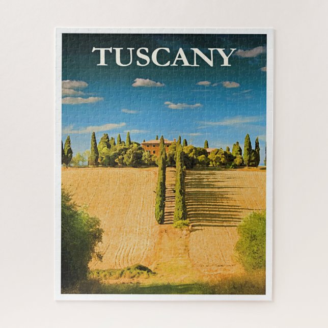 Tuscany, Italy travel poster Jigsaw Puzzle (Vertical)