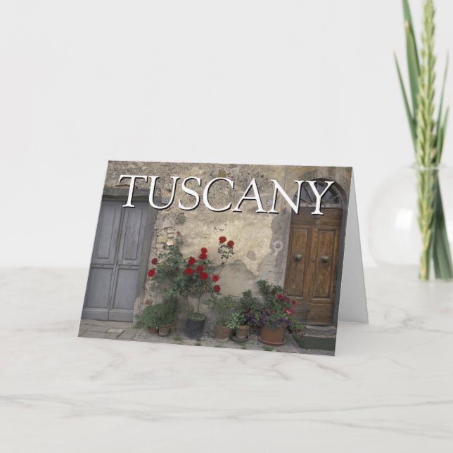 Tuscany, Italy | Tuscan Doorway | Happy Birthday Card (Front)