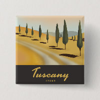 Tuscany Italy vintage style travel poster