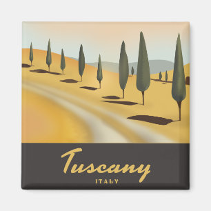 Tuscany Italy vintage style travel poster Magnet