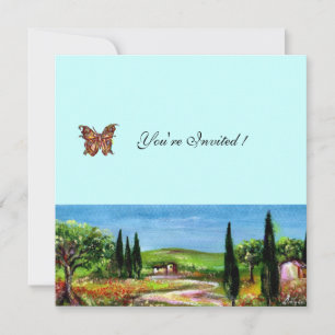 TUSCANY LANDSCAPE 5,yellow green blue Invitation