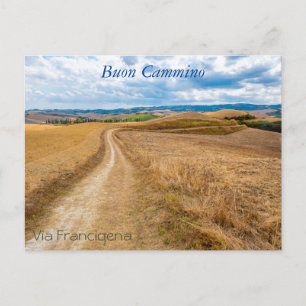 Tuscany Landscape along via Francigena, Italy Post Postcard