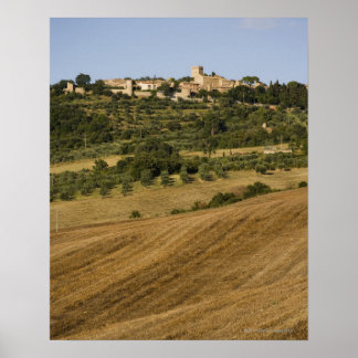 Tuscany landscape around of Monticchiello south Poster