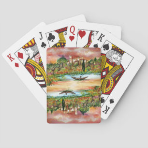 TUSCANY LANDSCAPE / RIVER SUNSET PLAYING CARDS