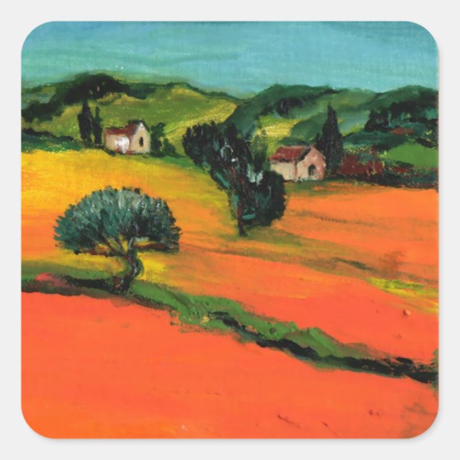 TUSCANY LANDSCAPE square Sticker (Front)