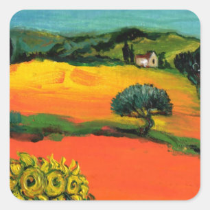 TUSCANY LANDSCAPE square Sticker