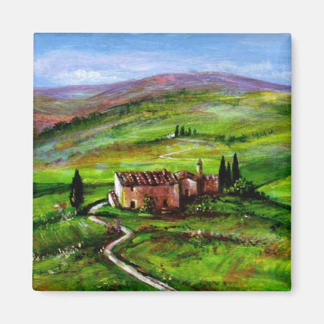 TUSCANY LANDSCAPE WITH GREEN HILLS MAGNET (Front)