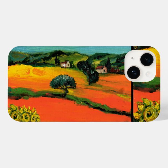 TUSCANY LANDSCAPE WITH SUNFLOWERS Case-Mate iPhone CASE (Back (Horizontal))
