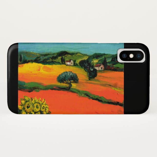 TUSCANY LANDSCAPE WITH SUNFLOWERS Case-Mate iPhone CASE (Back (Horizontal))