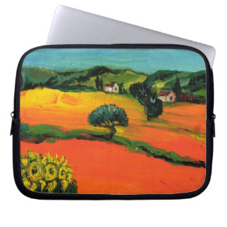 TUSCANY LANDSCAPE WITH SUNFLOWERS LAPTOP SLEEVE