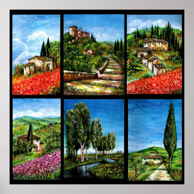 TUSCANY LANDSCAPES COLLECTION  / Flora and Fields Poster (Front)