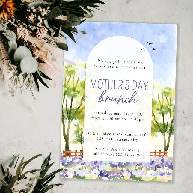 Tuscany Lavender Watercolor Mother's Day Brunch Invitation (Creator Uploaded)