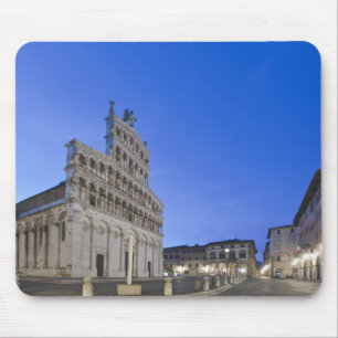 Tuscany, Lucca, Piazza San Michele at Dawn Mouse Pad