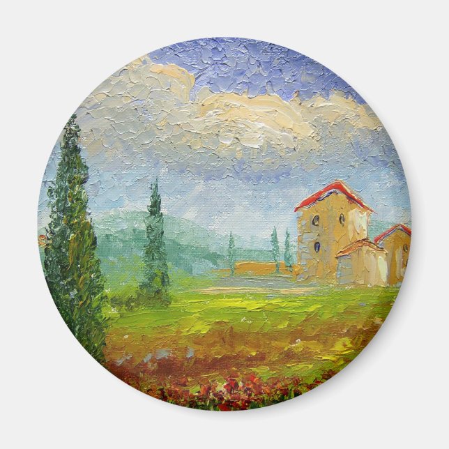 Tuscany Oil Painting Magnet (Front)
