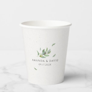 Tuscany Olive Leaves Branch Paper Cups