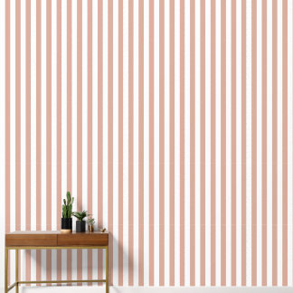 Tuscany Pink And White Stripe Wallpaper