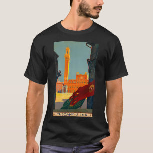 Tuscany Siena Vintage Travel Poster T-Shirt