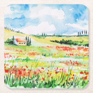Tuscany Square Paper Coaster