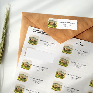 Tuscany Themed Return Address Labels