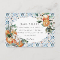 Tuscany Tile Italy Share a Recipe Invite Insert