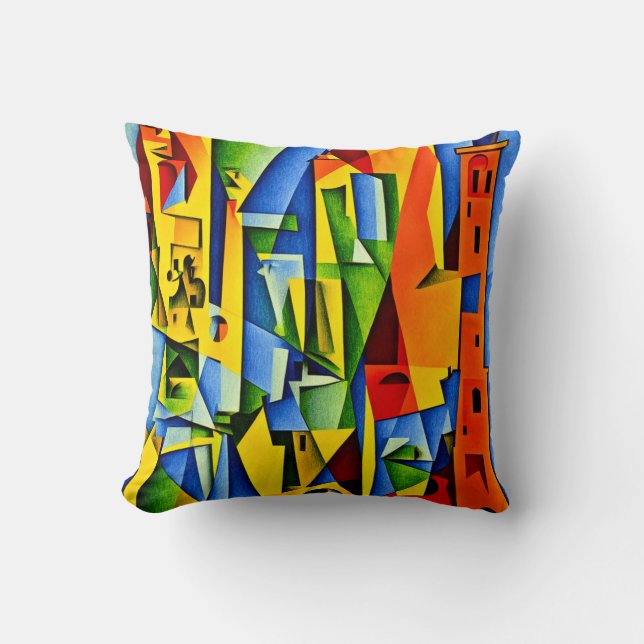 Tuscany Tower Design Throw Pillow (Front)