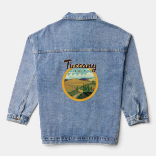Tuscany travel logo denim jacket