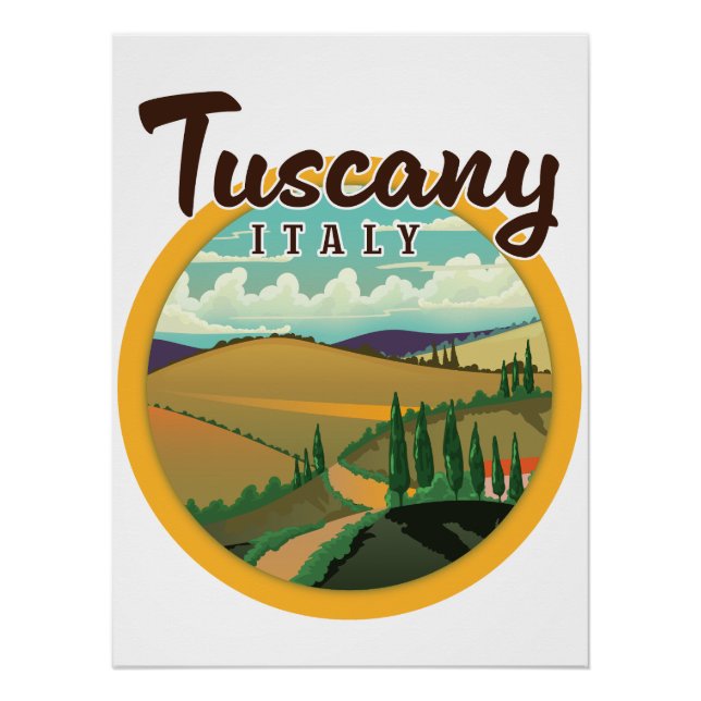 Tuscany travel logo poster (Front)