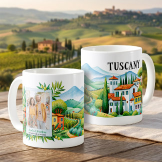 Tuscany Travel Photo & Name Personalised Gift Coffee Mug