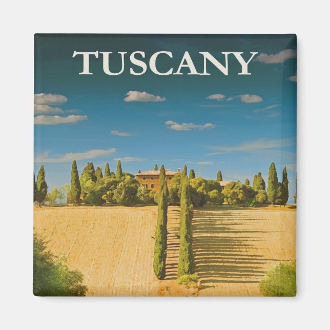 Tuscany Travel Poster Magnet (Front)