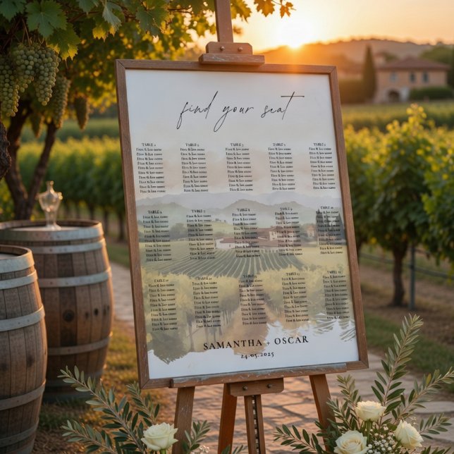 Tuscany Vineyard Wedding Italian  Poster (Creator Uploaded)
