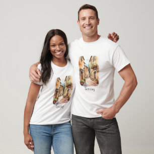 Tuscany watercolor illustration T-Shirt