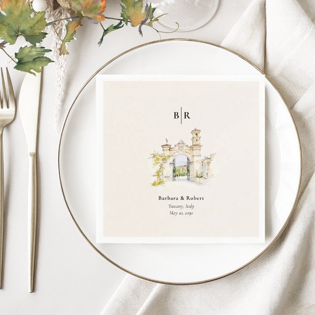 Tuscany Wedding Cocktail Napkin (Creator Uploaded)