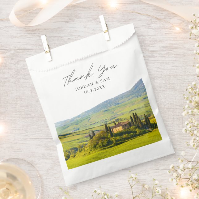 Tuscany Wedding Favour Italy Thank You Photo Bags (Clipped)