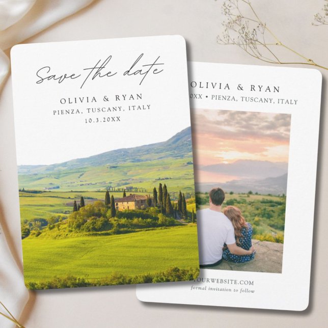Tuscany Wedding Pienza Italy Save the Date Invitation (Tuscany Wedding Pienza Italy Save the Date Invitation
)