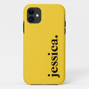 Tuscany Yellow Solid Colour Elegant Name  Case-Mate iPhone Case