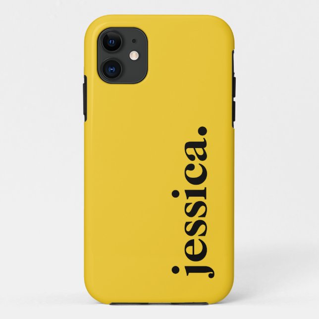Tuscany Yellow Solid Colour Elegant Name  Case-Mate iPhone Case (Back)