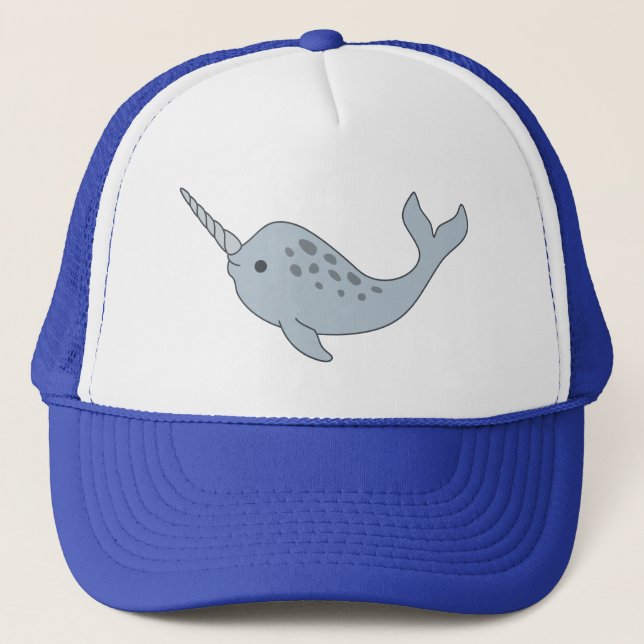 Tusked Narwhal Trucker Hat (Front)