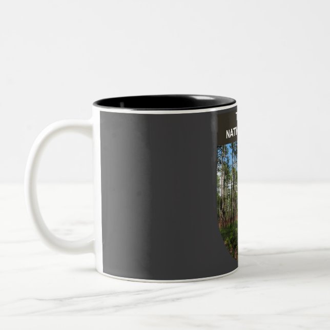 Tuskegee National Forest - Alabama  Two-Tone Coffee Mug (Left)