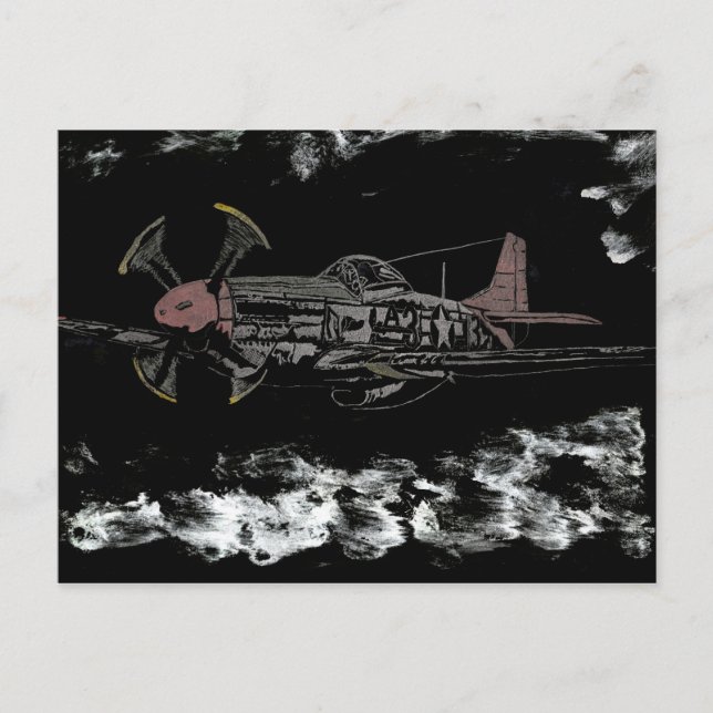 Tuskegee Night Flight Postcard (Front)