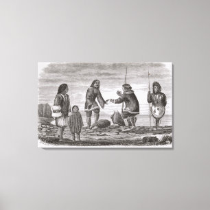 Tuski and Mahlemuts Trading for Oil Canvas Print