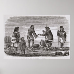 Tuski and Mahlemuts Trading for Oil Poster
