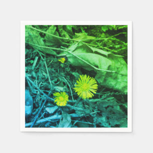 Tussilago farfara Coltsfoot Flowers Napkin