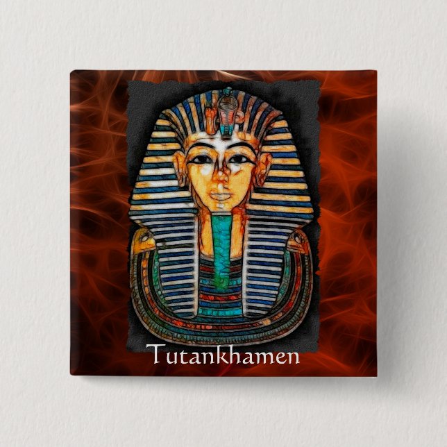 TUTANKHAMEN Egyptian Pharaoh Gift Range 15 Cm Square Badge (Front)