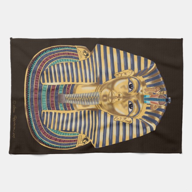 Tutankhamon’s Golden Mask Tea Towel (Horizontal)