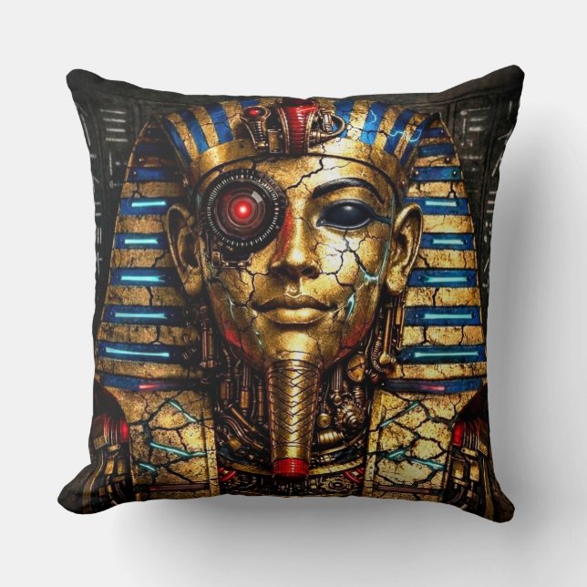 Tutankhamun 2.0: The Cyber King Cushion (Front)