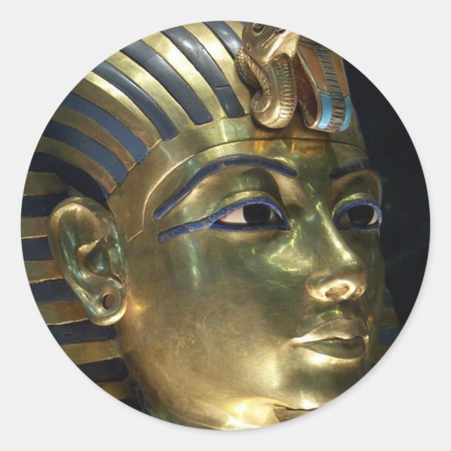 tutankhamun classic round sticker (Front)