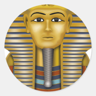 Tutankhamun Egyptian Mask Classic Round Sticker