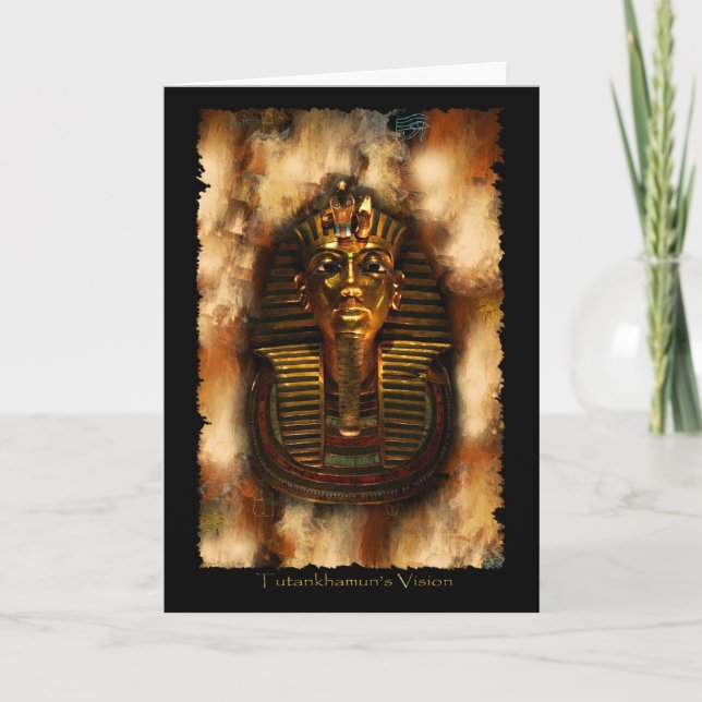 TUTANKHAMUN'S VISION Ancient Egyptian Pharaoh Card (Front)